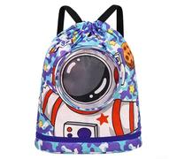 Zaino da nuoto per bambini, 1 confezione da 30 x 20 x 8 cm, borsa con coulisse con scomparto separatore asciutto e bagnato, impermeabile, per spiaggia, viaggi e palestra, per bambini (B)