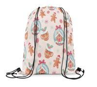 Zaino da Palestra Bread Man Candy Impermeabile Borsa da Ginnastica Moda Sacca Zainetto per Escursionismo Sport Calcio 39X46Cm