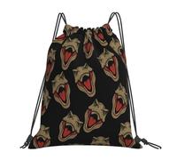 Zaino da Palestra Cartoon Dinosaurs Head Traspirante Borsa da Ginnastica Resistente Borsa da Palestra Sportiva per Escursionismo Ginnastica Viaggio 39X46Cm