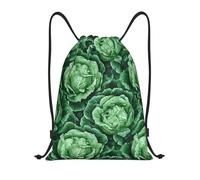 Zaino da Palestra Green Vegetable Novelty Resistente Borsa Coulisse Stringa Spazioso Sportiva Gym Sack per Vacanze Scuola Viaggio 39X46Cm