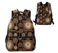 Zaino da palestra multiuso con orologio steampunk vintage, zaino casual con locanda