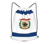 Zaino da Palestra West Virginia Flag Moda Borsa da Ginnastica Regolabili Sacca Zainetto per Nuoto Calcio Scuola 39X46Cm