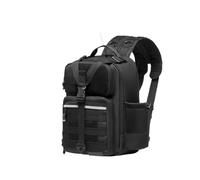 Zaino da Pesca,Borsa da Pesca Zaino da pesca convertibile con tracolla e portacanna, regolabile, tattico, impermeabile, for riporre gli attrezzi(Black Large)