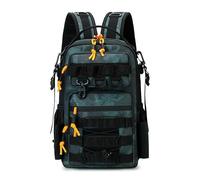 Zaino da Pesca,Borsa da Pesca Zaino da pesca for esterni, zaino campeggio for arrampicata con portacanna, grande capacità, multifunzionale(A-7)