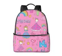 Zaino da principessa per donne e uomini, colorato, con scarabocchiare per adolescenti, borsa per la scuola, zaino casual per college, viaggi, lavoro