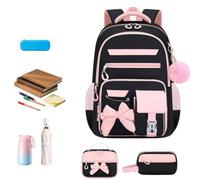 Zaino da ragazza grande per la scuola, con portapranzo e astuccio, c, Vedere descrizione, Vedi descrizione