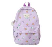 Zaino da ragazza, per computer portatile, zaino universitario, zaino per scuola, zaino casual per ragazze adolescenti, zaini per bambini animali (viola, B)