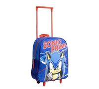 Zaino da scuola in stile trolley di Sonic - Colore blu - 25 x 10 x 29 cm - Zaino da carrello realizzato in poliestere - Include tasselli antiscivolo - Prodotto originale progettato in Spagna