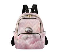 Zaino da scuola per ragazze e donne, adolescenti, università, liceo, casual, mini borsa per libri, zaino S bradipo galleggiante su una nuvola di zucchero filato sognante soft focus Rinpa scuola