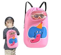 Zaino da spiaggia per bambini, zaino da spiaggia per nuoto, attrezzatura separata da asciutto e bagnato, per escursionismo, yoga, danza, shopping, campeggio, viaggi, rosa, Refer to description