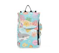 Zaino da tennis per donne e uomini, grande, con animali acquatici, meduse, cavalluccio marino, verde chiaro, borsa da palestra zaino da viaggio per tennis, badminton, racketball Mochila Denis para