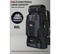 Zaino da trekking multifunzione da 80L, borsa da viaggio di grande capacità, borsa leggera e traspirante, borsa da campeggio con scomparto indipendente per le scarpe, borsa da sci con tasche multiple,