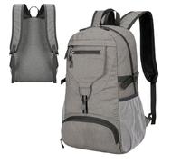 Zaino Da Trekking - Pacchetto Da Giorno Di Viaggio Leggero Per Le Donne, Compatto Pieghevole Back Pack Con Strisce Riflettenti Per La Bicicletta Da Sport All'aperto, grigio, Se référer au