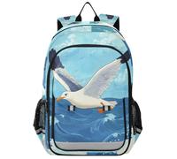 zaino da trekking per bambini 8-12: borse per libri di grande capacità per bambini in colori assortiti - Seagull Flying over The Ocean