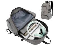 Zaino da trekking, zaino da escursionismo,Borsa da viaggio impermeabile per donna uomo - compatto pieghevole back pack con strisce riflettenti per sport all'aperto, grigio, Se référer au