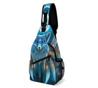 Zaino da uomo piccolo, borsa a tracolla, borsa da viaggio e da trekking alla moda, motivo: a nove code