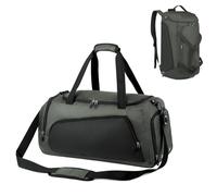 Zaino da viaggio a 5 vie 45 l, Borsone Palestra Training + Funzione Zaino con Scomparto per Scarpe e Tasca Bagnata per scarpe per viaggi, nuoto, yoga, escursionismo, campeggio (Gray Green)