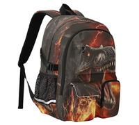 Zaino da viaggio a bocca aperta con dinosauro, borsa per computer portatile da 14 pollici, robusta borsa per la scuola