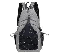 Zaino da viaggio a tracolla, scomparti versatili, organizer elegante e compatto, design leggero e sportivo, per escursionismo, corsa, arrampicata, campeggio, palestra, feste, 26 x 16 x 44 cm, grigio