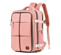 Zaino da Viaggio Bagaglio a Mano con Borsa per Scarpe Sotto il Sedile Aereo Borsa da Cabina Voli Zaini Casual Valigia Ufficio Scolastico Lavoro Borse Adatto a Laptop Rosa 28x21x42cm