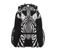 Zaino Da Viaggio Black And White Animal Prints Head Black Borsone