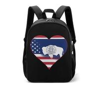 Zaino da viaggio con bandiera dello Stato del Wyoming degli Stati Uniti, stile casual, divertente, per tutti i giorni, da viaggio, per donne e uomini