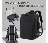 Zaino da viaggio con compressione a vuoto, utilizzabile come bagaglio a mano in aereo, con pompa manuale per l'aria inclusa. La compressione a vuoto interno può aumentare la capacità del 51%. Può esse