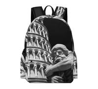 Zaino da viaggio con gnomo della Torre di Pisa, leggero, casual, borsa per computer portatile, per uomo e donna, stampa grafica