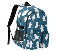 Zaino da viaggio con motivo anima e teschio, borsa per computer portatile da 14 pollici, robusta borsa per la scuola, borsa per libri universitari