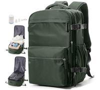 Zaino da Viaggio con Pompa Sottosella, Grande Zaino da Viaggio per Uomini e Donne Wizz Air/EasyJet/Ryanair 40x30x20, Borsa a Mano da Cabina, Taglia per Volo, Adatto per Laptop da 14/15.6 Pollici, Nero