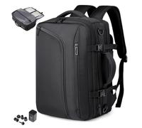 Zaino da viaggio con sistema di vuoto, con chiusura a compressione, con pompa, bagaglio a mano per aereo, espandibile, salvaspazio, borsa da viaggio casual per lavoro