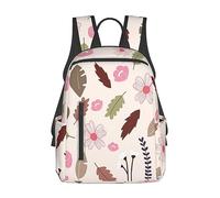 Zaino da viaggio con stampa margherita, zaino per libri casual zaino leggero per computer portatile zaino da trekking per donna uomo, Motivo floreale e foglie bianco, One Size