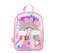 Zaino da viaggio con unicorno arcobaleno e tasca frontale extra, 32 cm (Always Dreaming), rosa, Taglia unica