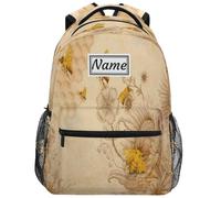Zaino Da Viaggio Custom Personalized Bees Retro Flower With Name
