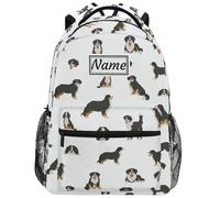 Zaino Da Viaggio Custom Personalized Bernese Mountain Dog Puppy With Name Zainetto Uso Quotidiano Backpack Classico Borsone Per Office Lavoro College 29X40CM
