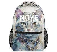 Zaino Da Viaggio Cute Animal Cat Custom Art Painting Personalized Zainetto Vintage Zaino Scuola Uso Quotidiano Borsone Per College Lavoro Campeggio 29X40CM