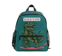 Zaino Da Viaggio Cute Custom Personalized With Name/Text Skateboard Dinosaur Zaino Scuola Durevole Borsone Classico Backpack Per Uso Quotidiano Lavoro Office