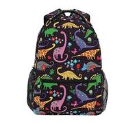 Zaino Da Viaggio Cute Dinosaurs Flower Zaino Scuola Durevole Borsone Casual Backpack Per Lavoro Office Campeggio