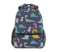 Zaino Da Viaggio Cute Dinosaurs Zaino Scuola Classico Borsone Durevole Backpack Per Lavoro Office Outdoor