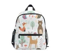Zaino Da Viaggio Cute Fox And Bear Backpack Durevole Zainetto Classico Borsone Per Lavoro Office Campeggio