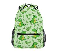 Zaino Da Viaggio Cute Green Dinosaur Dino Zainetto Vintage Backpack Classico Borsone Per Office Campeggio Outdoor