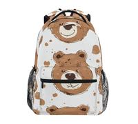 Zaino Da Viaggio Cute Little Bear Head White Borsone Per Office