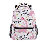 Zaino Da Viaggio Cute Pink Dinosaur Dino Borsone Classico Backpack Vintage Zaino Scuola Per Lavoro Office Campeggio