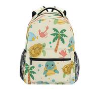 Zaino Da Viaggio Cute Turtle In Sea Zainetto Classico Backpack Vintage Borsone Per Office Lavoro College 29X40CM