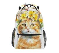 Zaino Da Viaggio Cute Watercolor Cat Zaino Scuola Per Office