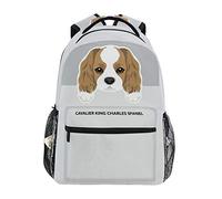 Zaino Da Viaggio Dog Pattern Cavalier King Charles Spaniel Borsone Vintage Zaino Scuola Classico Backpack Per Office Campeggio Lavoro 29X40CM