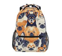 Zaino Da Viaggio Dog Seamless Pattern Zainetto Uso Quotidiano Backpack Classico Borsone Per College Lavoro Office 29X40CM