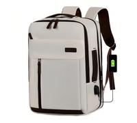 Zaino da viaggio espandibile per laptop con porta USB, borsa da viaggio impermeabile per compagnie aeree low cost, viaggi d'affari e brevi spostamenti Blocchi di coloreNylon