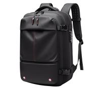 Zaino da Viaggio Espandibile, Zaino per Vuoto da 19 Pollici di Grande capacità con Pompa di Vuoto per il Viaggio (BLACK)