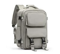 Zaino da viaggio for donna e uomo, zaino approvato for il volo, borsa for laptop impermeabile for college, cabina Per Uomo e Donna(Grey Brown)